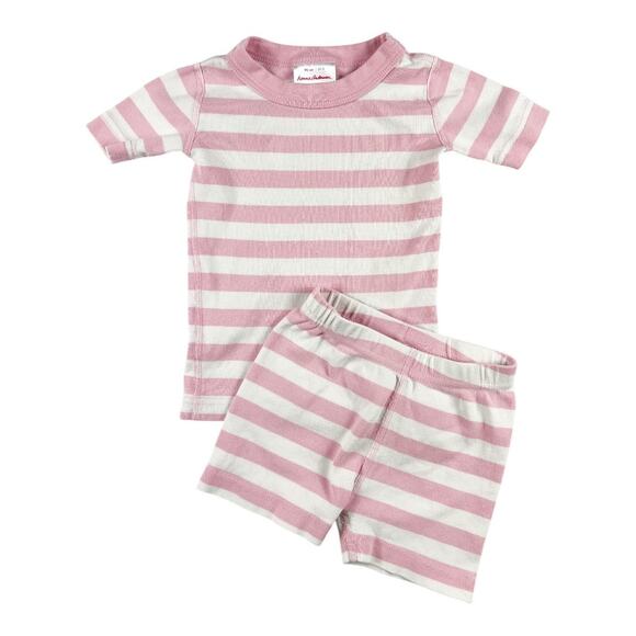 Hanna Andersson Pink Striped Short sleeve Pajamas size 3 / 90 - Picture 1 of 7